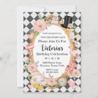 Ne soyez pas en retard Pink Anniversaire Invitatio
