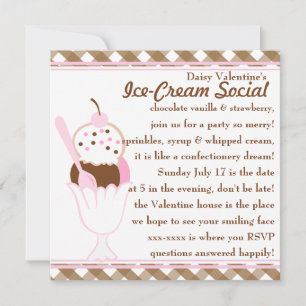 Invitation Neapolitain Sundae