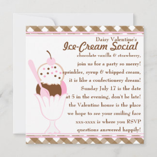 Invitation Neapolitain Sundae
