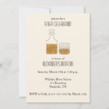 Neat Celebration Whiskey Anniversaire Fête Invitat