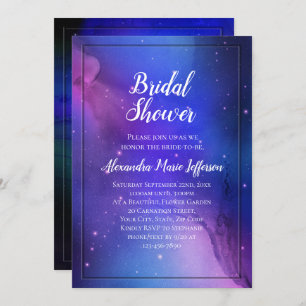 Invitation Nebula violette Art céleste Mariage spatial