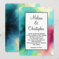 Nébuleuse verte et rouge moderne de l'espace aquar