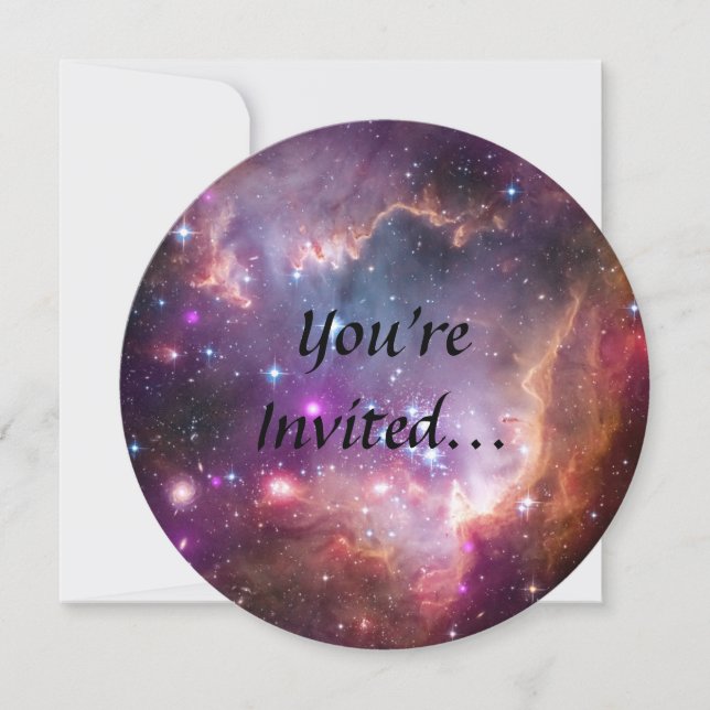 Invitation Nébuleuse violette de l'espace extra-atmosphérique (Devant)