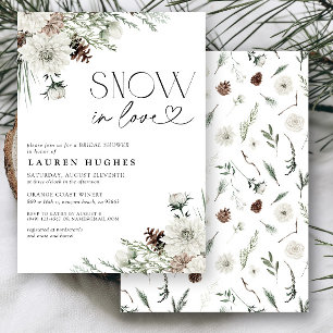 Invitation Neige dans l'amour À feuillage persistant douche n