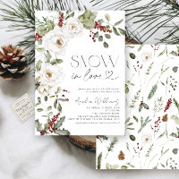 Neige en amour Fleurs blanches Pine hiver