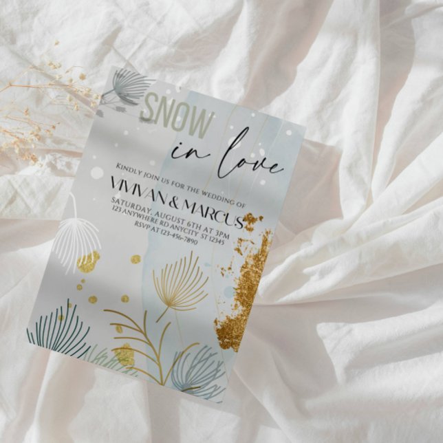 Invitation Neige en amour Mariage de Noël - Wonderland d'hive (Créateur téléchargé)