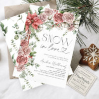 Neige en amour Pine rouge Fleurs d'hiver