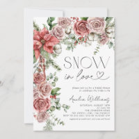 Neige en amour Pine rouge Fleurs d'hiver