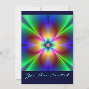 Invitation Neon Daisy coloré