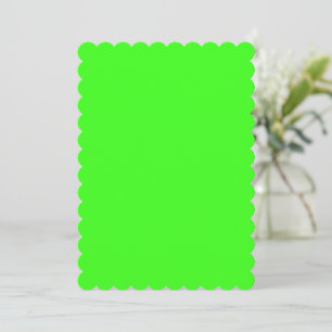 Invitation Neon Green Scalloped