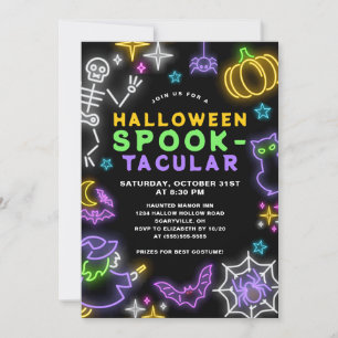 Invitation Neon Halloween Spooktacular