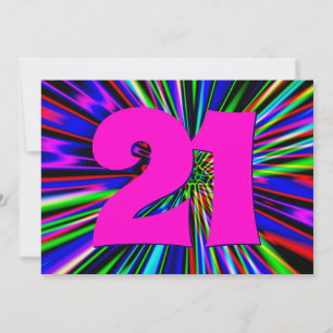 Invitation Neon Lights Club 21e anniversaire