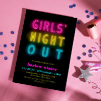 Neon Lights Girls Night Out Bachelorette Party