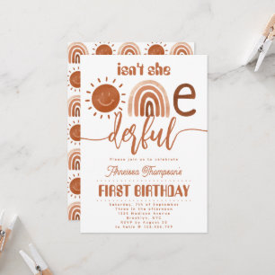 Invitation N'est-elle pas magnifique Boho Rainbow Sunshine An