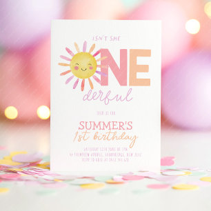 Invitation N'est-elle pas merveilleuse Fille du Soleil 1er An