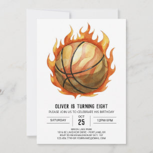 Invitation Net Fun Custom Basketball Anniversaire