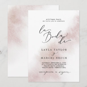 Invitation Nettoyage aquarelle   Blush La Boda De Mariage