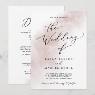 Invitation Nettoyage aquarelle   Brouiller tout en un Mariage