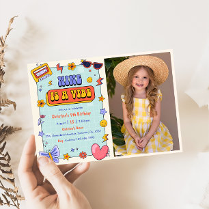 Invitation Neuf Est Une Vibe Super Hippie 9e Anniversaire Pho