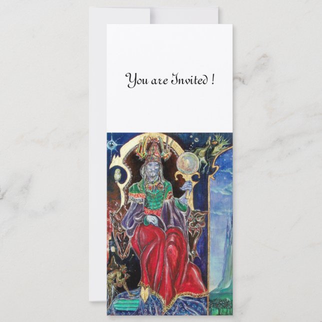 Invitation NEUROMANCER, bleu rouge blanc, or métallique, (Devant)