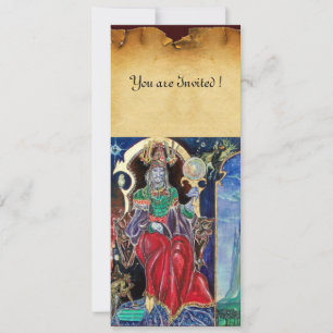 Invitation NEUROMANCER, parchemin bleu rouge