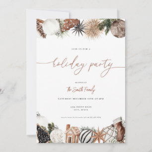 Invitation Neutral Boho Winter Holiday Party
