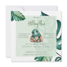 Invitation neutre baby shower Dinosaur