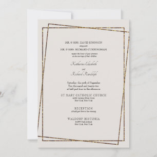 Invitation neutre du Mariage officiel Les deux par