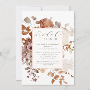 Invitation Neutre Floral Bridal Brunch Douche