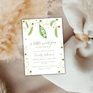 Invitation Neutre Genre Moderne Pois Doux Dans Le Baby shower