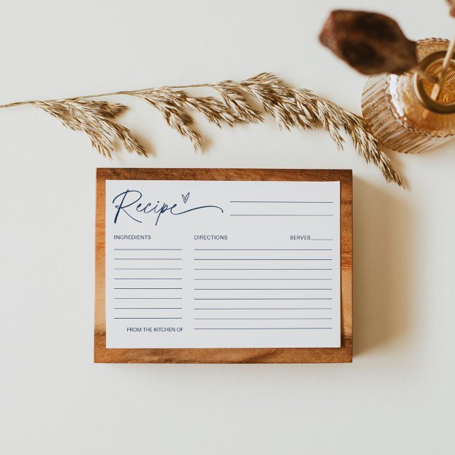 Invitation NEVE Minimalist Recette Card Fête des mariées (Créateur téléchargé)