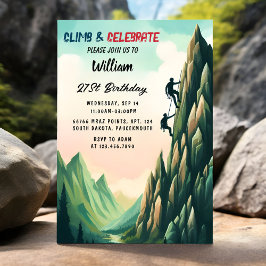 Invitation New Boy Tree Fun Cliff Rock Escalade 21e anniversa