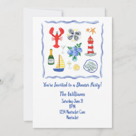 Invitation New England Seafood Thème Diner