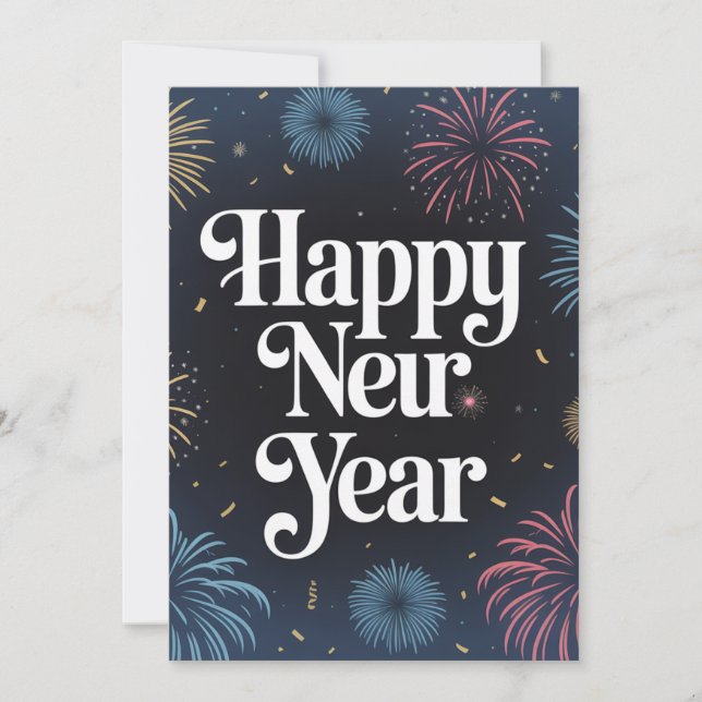 Invitation New Year Wishing (Devant)