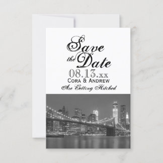 Invitation New York Skyline Brooklyn Wedding Enregistrer la d