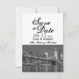 Invitation New York Skyline Brooklyn Wedding Enregistrer la d