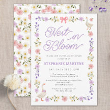 Nid d'oies fleurs sauvages dans le Baby shower en 