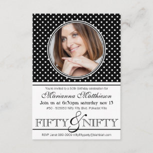 Invitation Nifty 50th Birthday Party avec photo