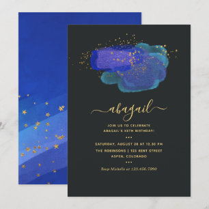 Invitation Night Sky Space Stars Imaginaire Anniversaire Fête
