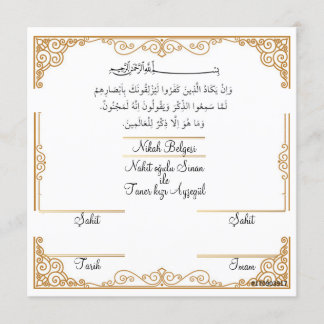 Invitation Nikah belgesi