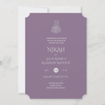 NIKAH - Ornat Islam Gold Blush rose Mariage Inv