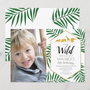 Invitation N'IMPORTE QUEL ÂGE - Anniversaire Jungle Safari In