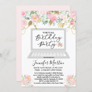 Invitation N'IMPORTE QUEL ÂGE - Fête d'anniversaire virtuelle