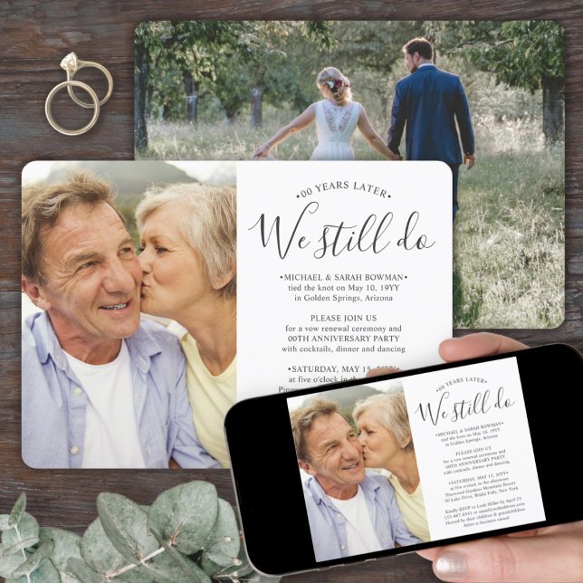 Invitation N'IMPORTE QUEL Anniversaire 2 Photo Nous Vivons En (Créateur téléchargé)