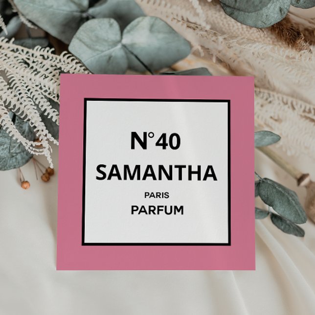 Invitation N'IMPORTE QUELLE ANNÉE Design Bouteille de parfum  (Créateur téléchargé)