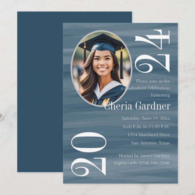 Invitation N'importe quelle couleur de l'aquarelle Laver avec (Devant / Derrière)