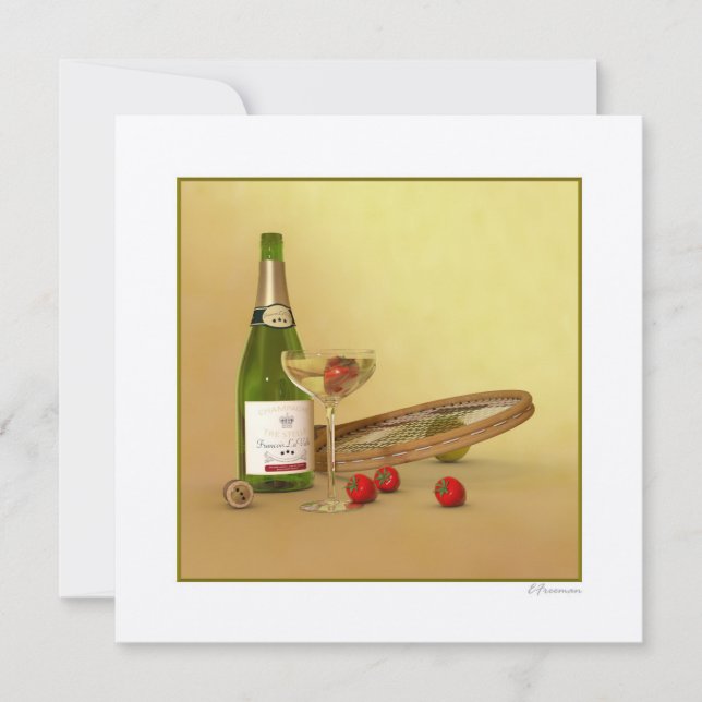 Invitation N'importe qui pour le tennis (Devant)