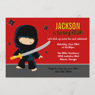 Invitation Ninja fête d'anniversaire