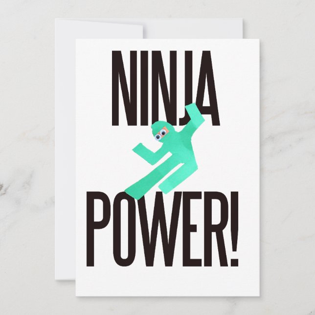 Invitation Ninja Power (Devant)