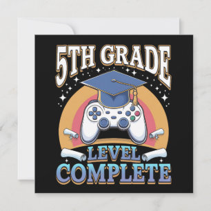 Invitation Niveau 5e année Diplômé complet Jeux vidéo Joueur